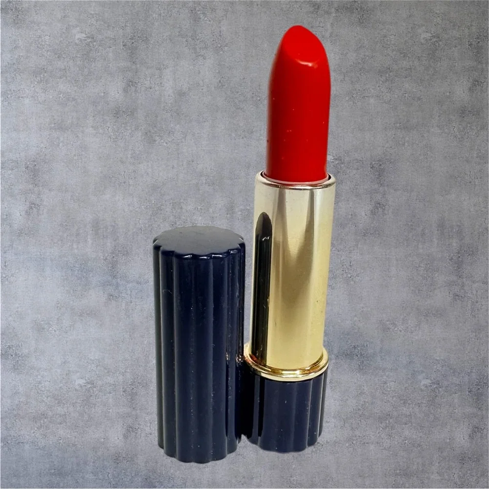 Estee‎ Lauder All-Day Lipstick Womens Classic Red Fluted Gold Case